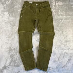 Stio Women's Rivet Cord Corduroy Pants Khaki Green Climbing Hiking Organic